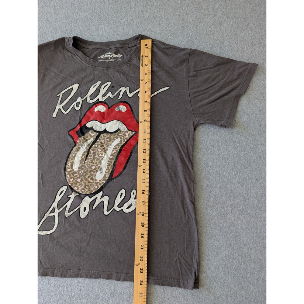 Rolling Stones Leopard Tongue Graphic T-Shirt Gray Large Rock Band Tee - Picture 5 of 5